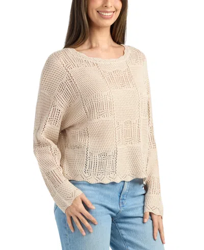 Bcx Juniors' Crewneck Pull-on Sweater In Gray