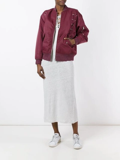 Shop Iro Ilisa Lace-up Bomber Jacket