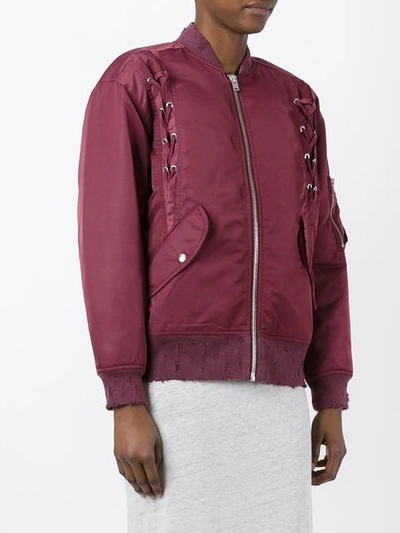 Shop Iro Ilisa Lace-up Bomber Jacket