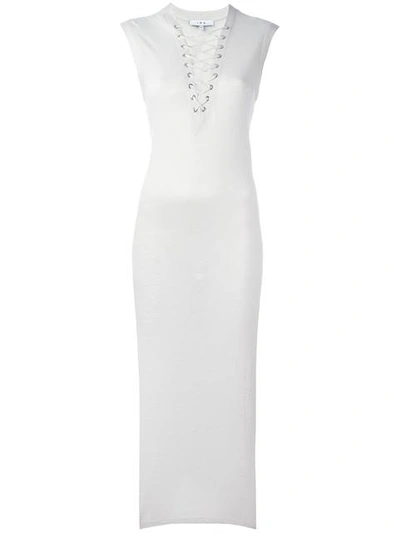 Iro Daisy Lace-up Dress In White