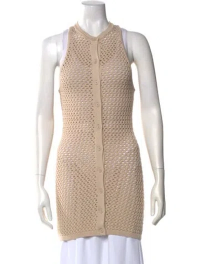Pre-owned Ser.o.ya Crew Neck Mini Dress In Neutral
