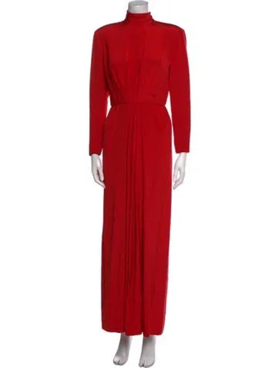 Pre-owned Bob Mackie Vintage Long Dress In Red