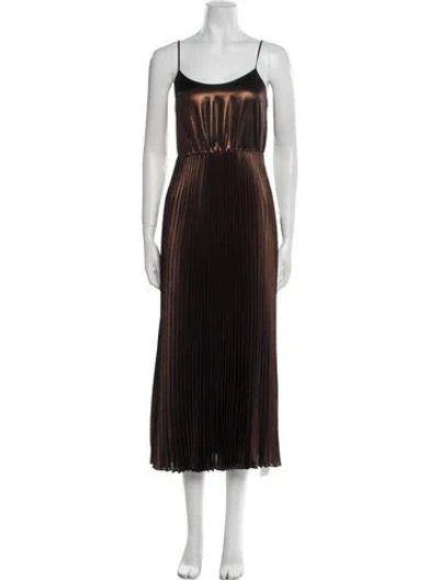 Pre-owned Allsaints Striped Midi Length Dress In Neutral