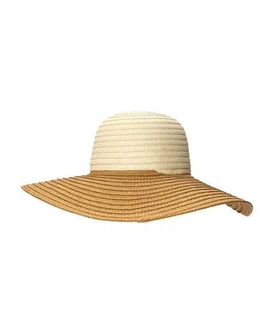 Ralph Lauren Leather Woven Sun Hat In Brown
