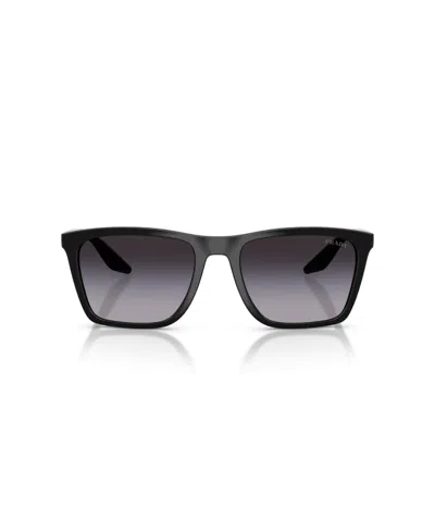 Persol Prada Linea Rossa Men's Rectangle Sunglasses, Ps B08s In Black
