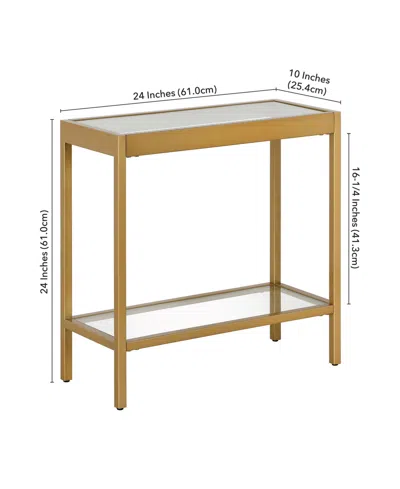 Hudson & Canal Alexis 24" Wide Rectangular Side Table In Gold