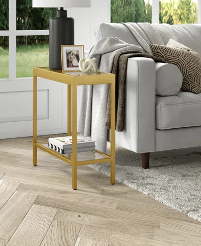 Hudson & Canal Alexis 24" Wide Rectangular Side Table In Gold