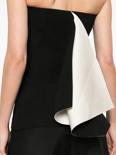 Entire Studios Strapless Panelled Top In Black