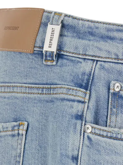 Represent Blue Denim Boot Cut Jeans In Blue
