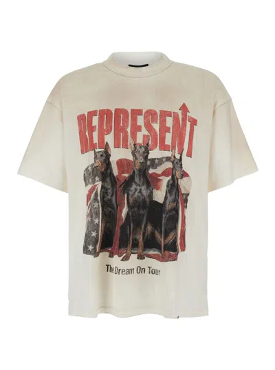 Represent 티셔츠 남성 색상 베이지 In White