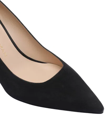Stuart Weitzman Anny 70 Pointed-toe Suede Court Shoes In Black
