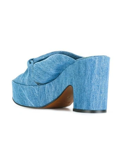 Shop Robert Clergerie Esther Denim Sandals In Blue