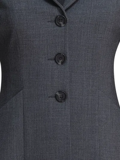 Semper Button-fastening Blazer In Gray