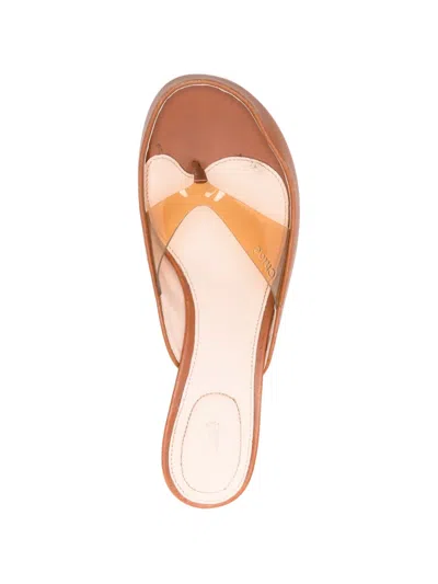 Chloé Junie Leather And Tpu Thong Sandals In Multi