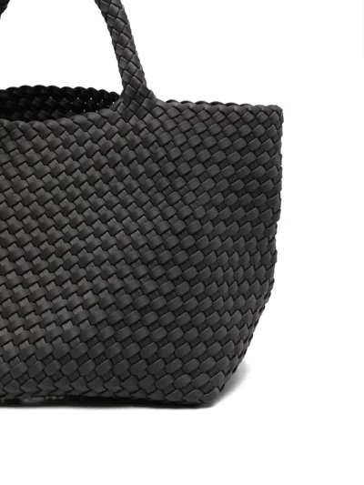 Marrea Medium Slate Whisper Woven Handle Tote Bag In Black