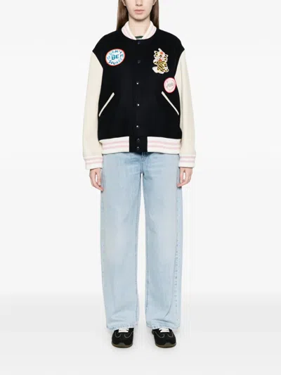 Kenzo Logo-patch Bomber Jacket In Multi