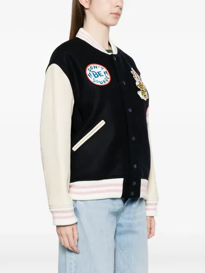 Kenzo Logo-patch Bomber Jacket In Multi