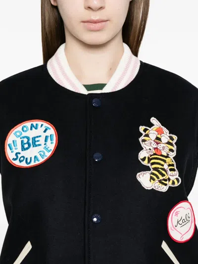 Kenzo Logo-patch Bomber Jacket In Multi