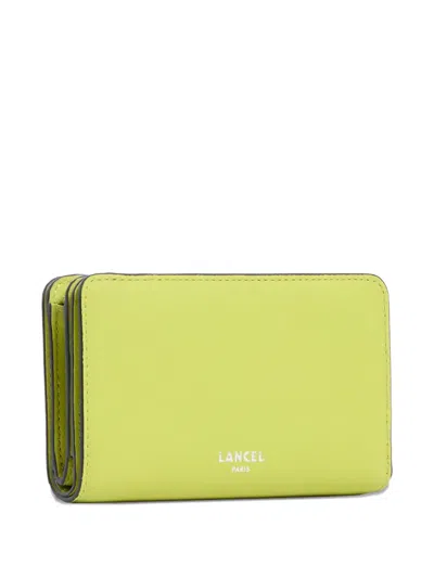 Lancel Bcbg Grained-rectangular Wallet In Green