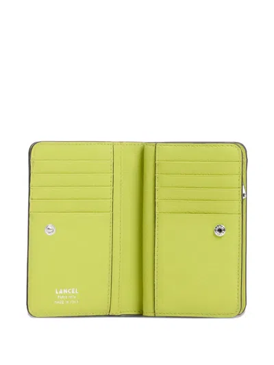 Lancel Bcbg Grained-rectangular Wallet In Green