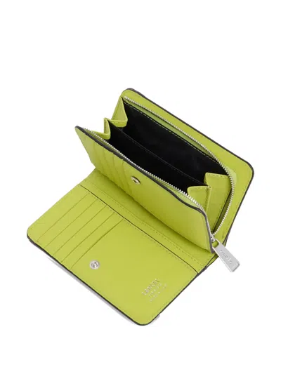 Lancel Bcbg Grained-rectangular Wallet In Green