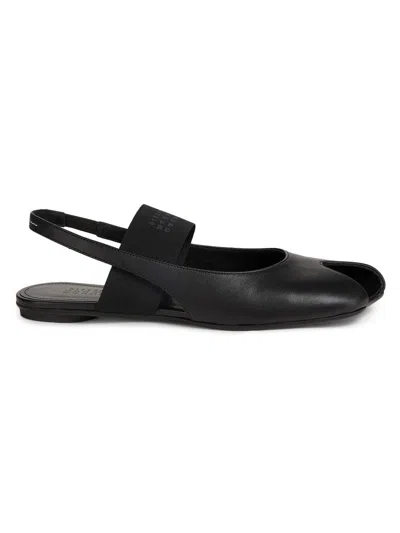 Mm6 Maison Margiela Anatomical Split-toe Leather Slingback Sandals In Black
