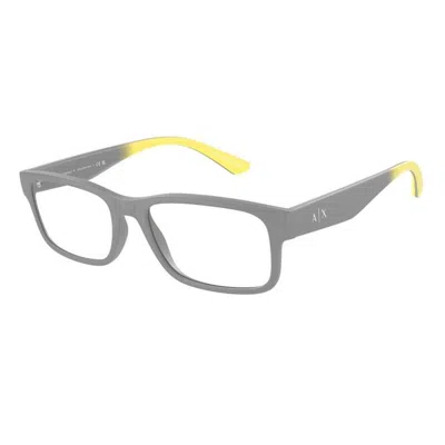 Armani Exchange 56mm Rectangle Optical Glasses In Gray