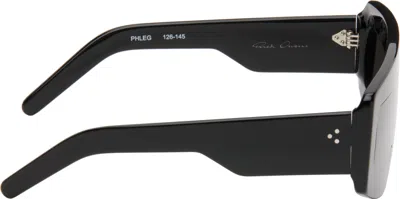 Rick Owens Phleg Rectangular Sunglasses In Black
