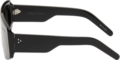 Rick Owens Phleg Rectangular Sunglasses In Black