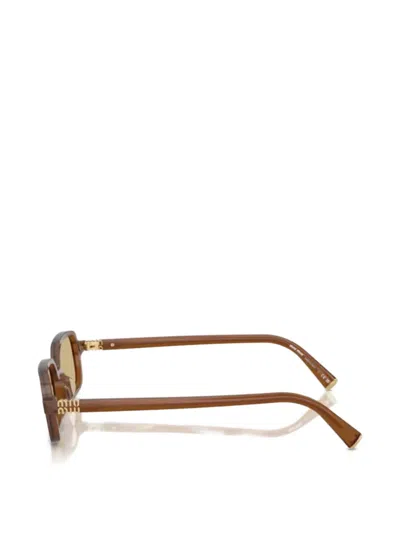 Miu Miu 51mm Rectangular Sunglasses In Brown