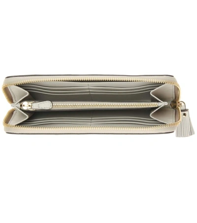 Shop Anya Hindmarch Large Zip-around Printed Leather Wallet In Chalk Circus