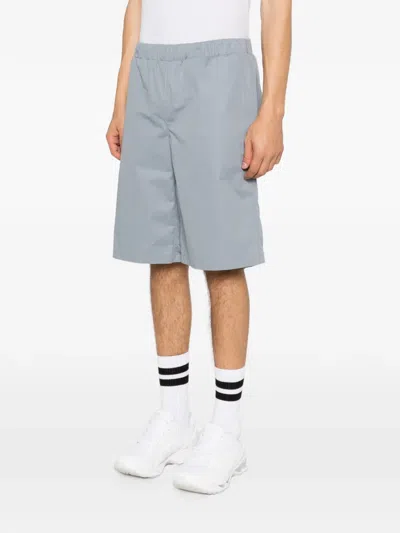 Rier Elasticated Cotton Bermuda Shorts In Gray