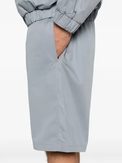 Rier Elasticated Cotton Bermuda Shorts In Gray