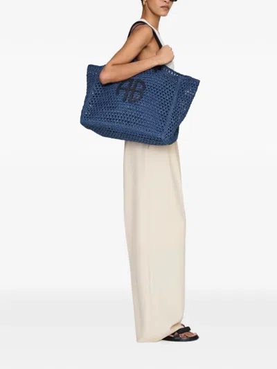 Anine Bing Minimalist Large-capacity Handbag In Blue