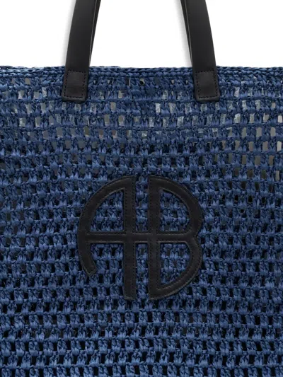 Anine Bing Minimalist Large-capacity Handbag In Blue