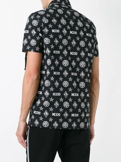 Shop Ktz Monogram Print Shortsleeved Shirt In Black