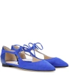 JIMMY CHOO Vanessa Flat suede ballerinas