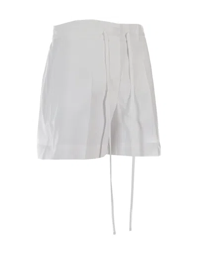P.a.r.o.s.h Canyox Drawstring Mini Shorts In White