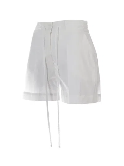P.a.r.o.s.h Canyox Drawstring Mini Shorts In White