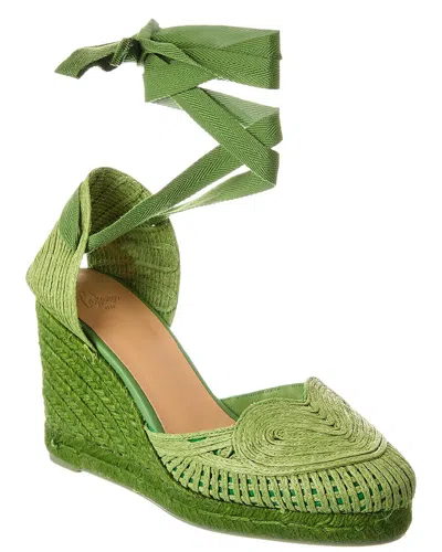 Castaã±er Cacia Tie-ankle Espadrilles In Green