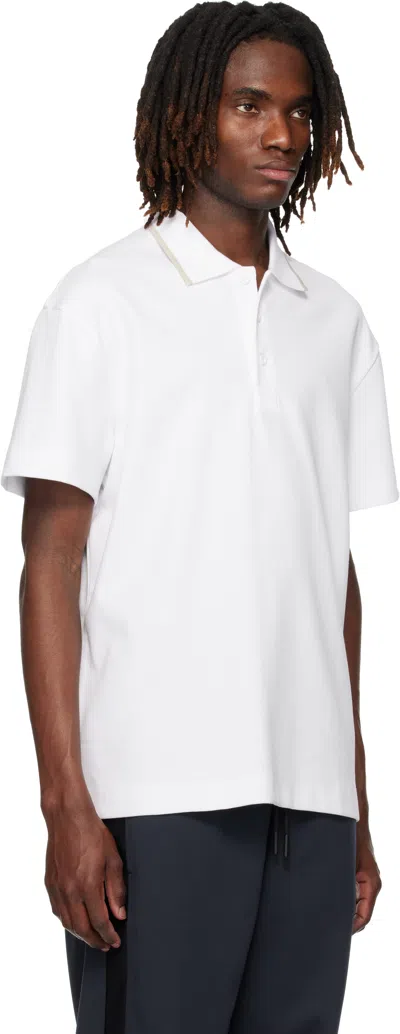 On White Courtside Polo In White