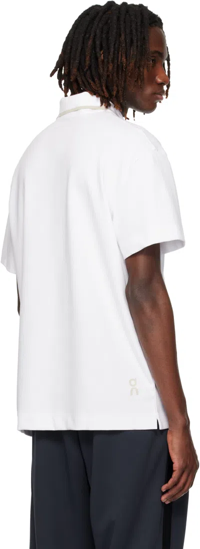 On White Courtside Polo In White