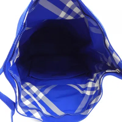 Pre-owned Burberry Blue White Backpack () In Multi