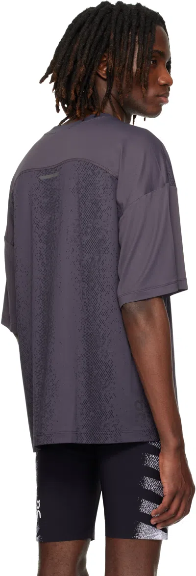 On Gray Performance Volt Running T-shirt In Gray