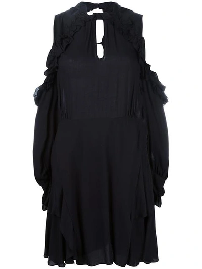 Iro Hanie Off-shoulder Ruffle Dress In Black