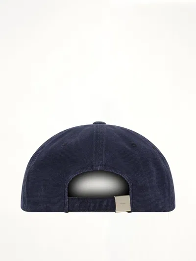 We11 Done Navy Distressed Collegiate Cap In Blue