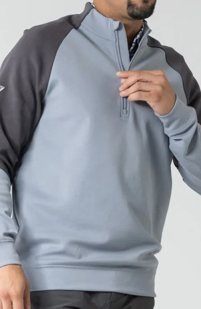 Levelwear Crown Midlayer Quarter Zip Pullover In Gray