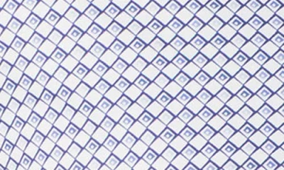 Tailorbyrd Nested Diamond Print Performance Polo In Blue