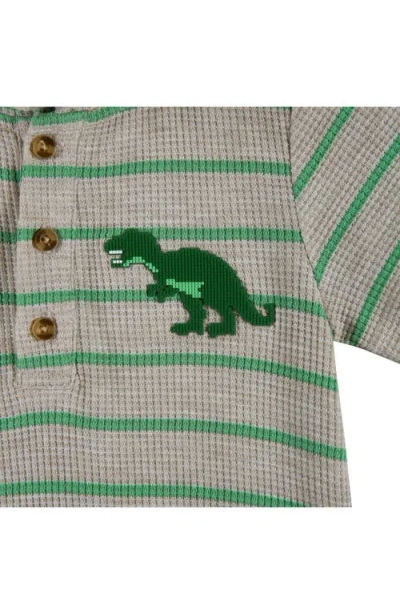 Andy & Evan Waffle Romper In Gray