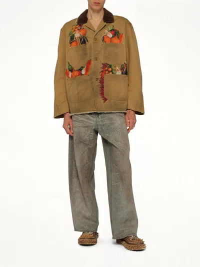 Doublet Vegetable Embroidery Work Jacket In Sand